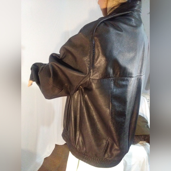 Vintage Berman's Classic Black Leather with Liner ° - Picture 4 of 14